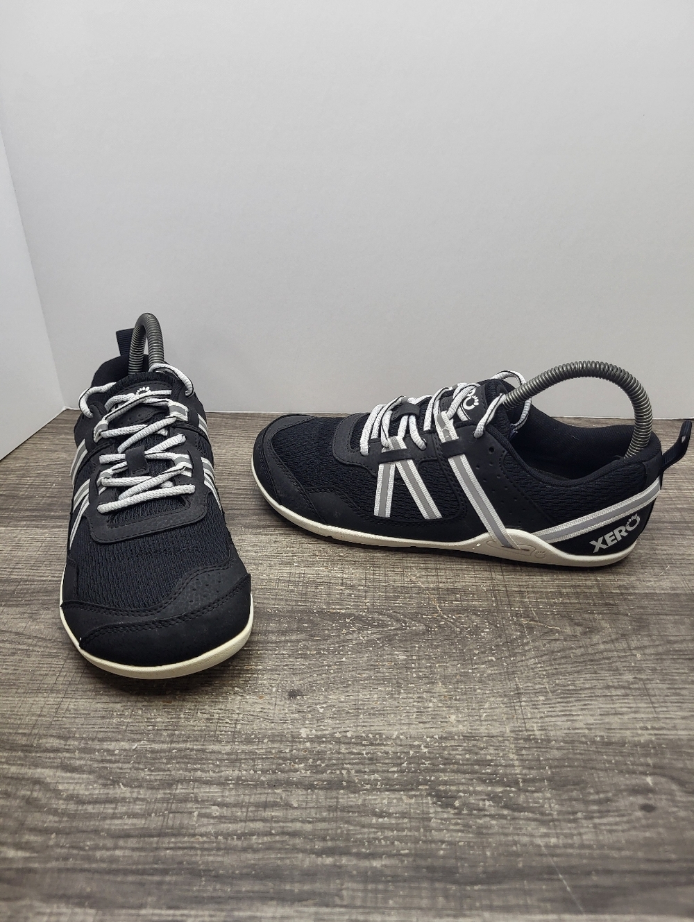 Xero Shoes Prio Black White Running Athletic Sneaker Shoes Women Sz 7 Minimalist